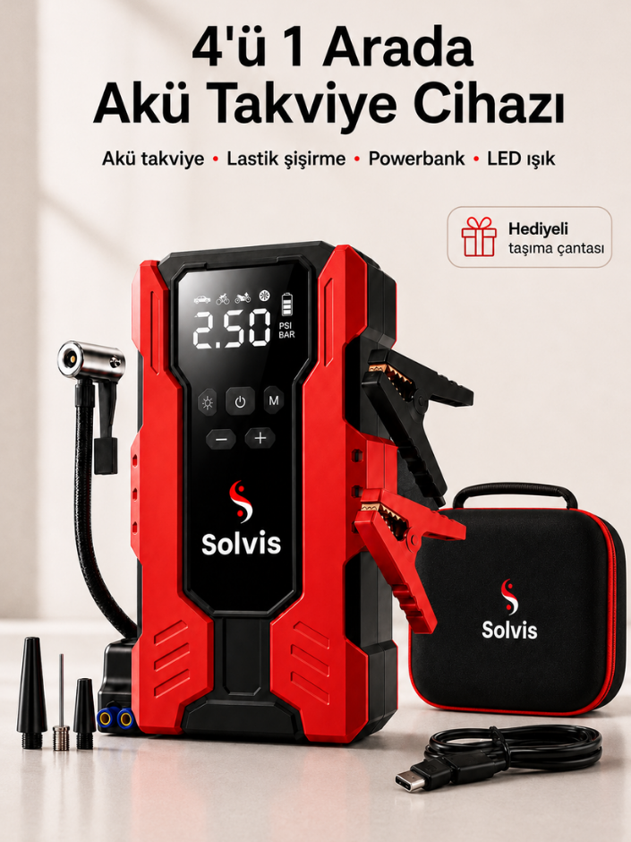 Solvis Emniyet Korumalı Akü Takviye Cihazı