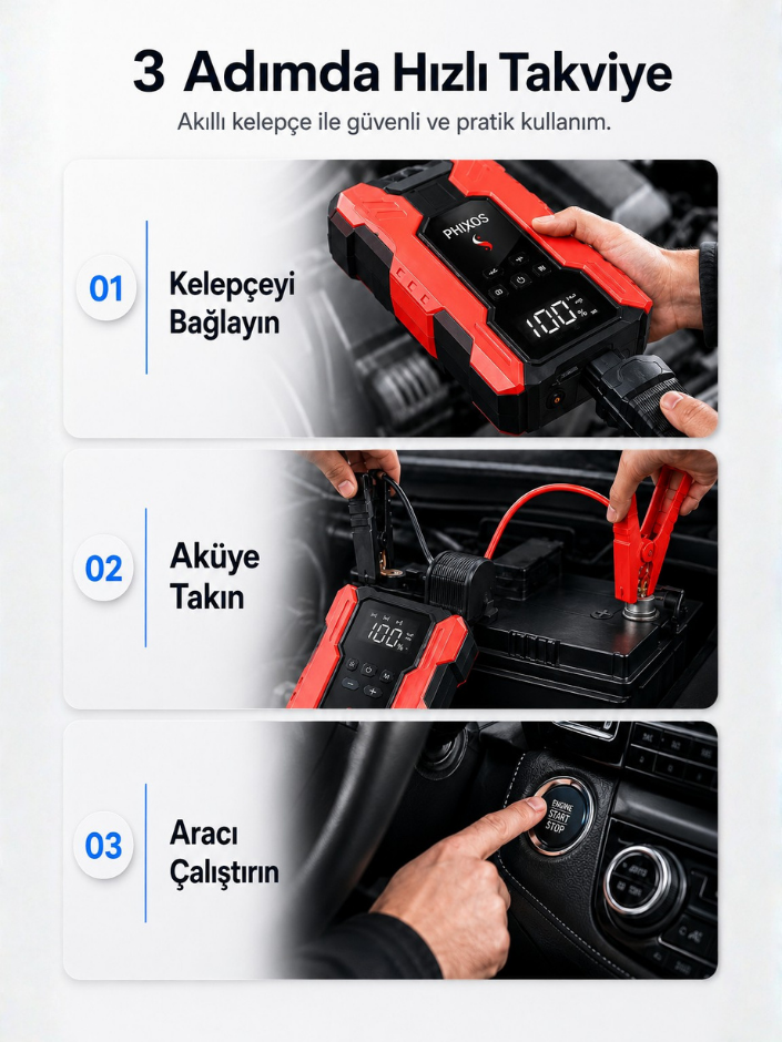 Solvis Emniyet Korumalı Akü Takviye Cihazı