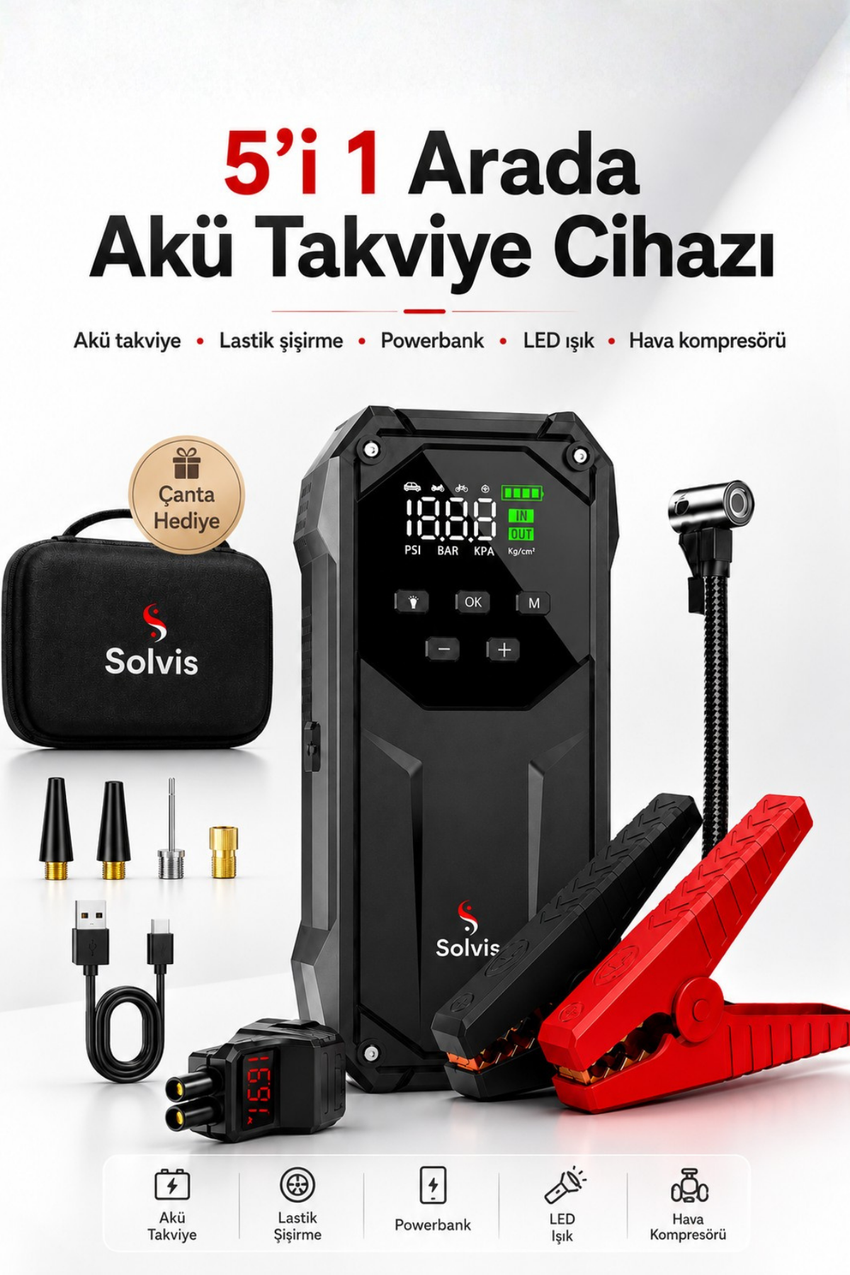 Solvis 5'i 1 Arada Premium Akü Takviyesi