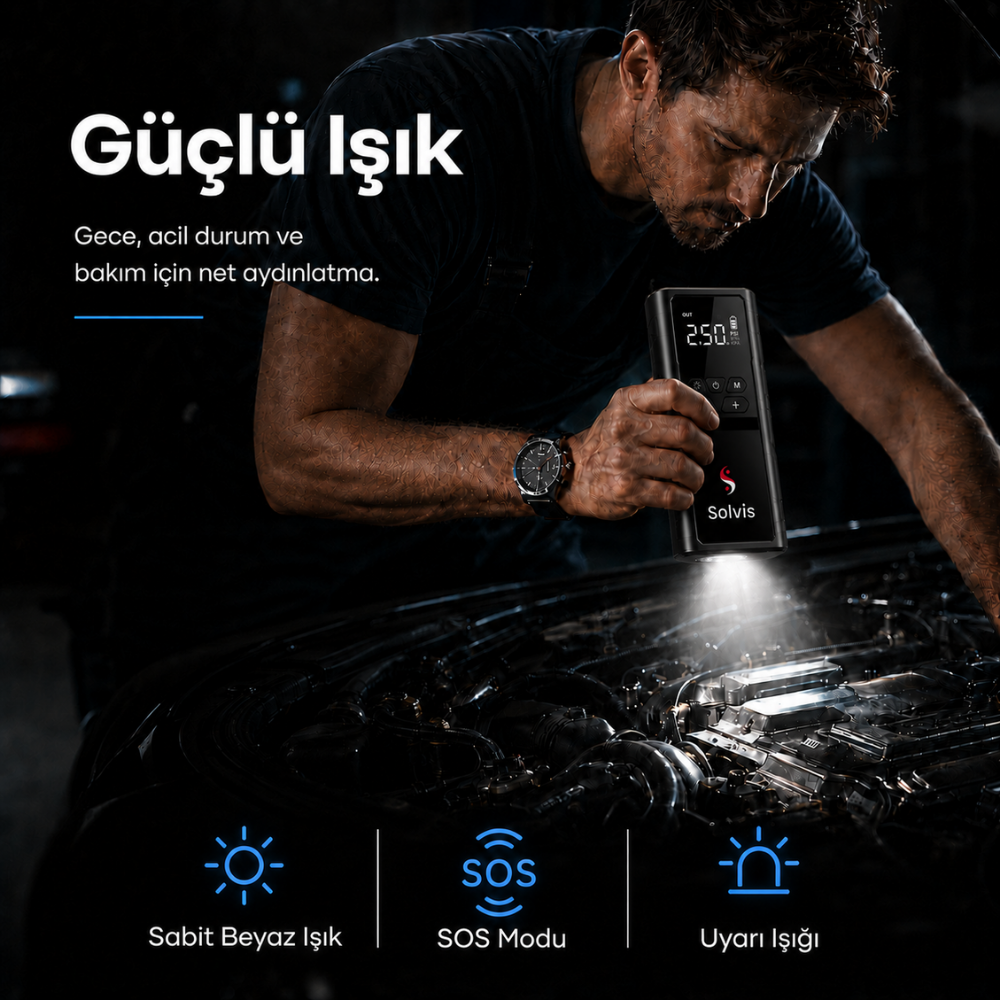 Solvis 4'ü 1 Arada Siyah Akü Takviye Cihazı